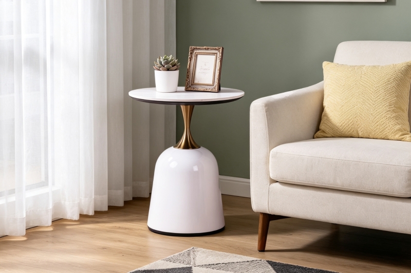 Picture of ORIN D19.5" Sintered Stone Top Side Table