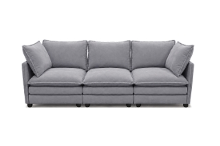 Picture of MELLOW Modular Sectional Sofa Range (Grey) -  3PC Combo Set (LAF Armchair + Armless + RAF Armchair)