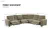 Picture of HIGHLAND Dual Motor Power Reclining Sectional Sofa with Storage Console & Swivel Tray Table & Bluetooth Speaker & USB, Type-C Ports - Water Resistant