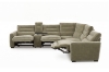 Picture of HIGHLAND Dual Motor Power Reclining Sectional Sofa with Storage Console & Swivel Tray Table & Bluetooth Speaker & USB, Type-C Ports - Water Resistant
