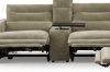 Picture of HIGHLAND Dual Motor Power Reclining Sectional Sofa with Storage Console & Swivel Tray Table & Bluetooth Speaker & USB, Type-C Ports - Water Resistant