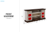 Picture of VANTO TV Stand with Charging Station and LED Lights (White & Walnut)