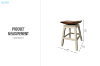 Picture of SANIBEL Solid Teak Wood Bar Stool (Final Sale)