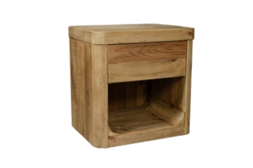 Picture of LUMBER 1-Drawer Reclaimed Pine Wood Nightstand