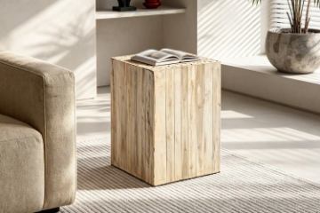 Picture of GRAYSON H24" Solid Teak Wood Pedestal Stand/Side Table