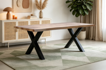 Picture of GALLOP 71" Dining Table with Live Edge (Dark)