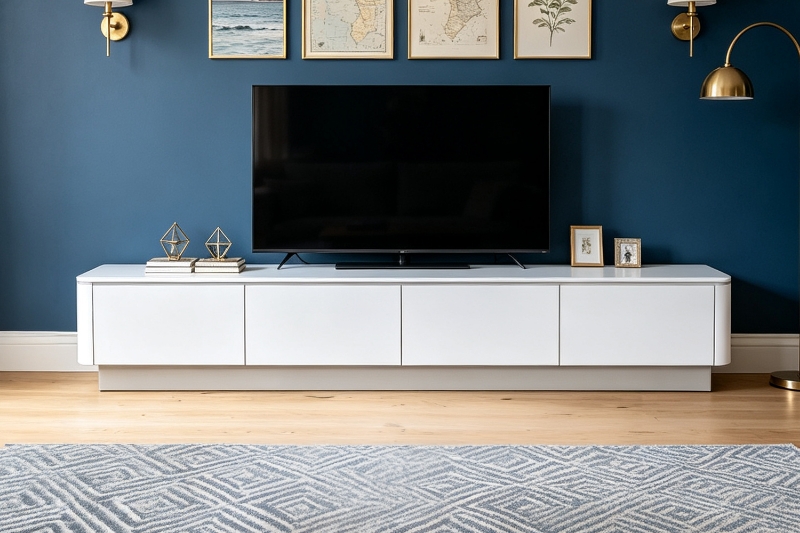 Picture of AVEN 94.5" 4-Drawer Engineered Stone Top TV Stand