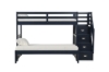 Picture of WILLY Convertible Twin-Twin/Twin-Double Bunk Bed with Storage Staircase (Blue)