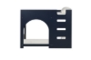 Picture of WESLY Twin-Twin Bunk Bed with Pet‑Friendly Movable Side Cabinet (Dark Blue)