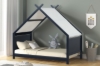 Picture of BLAKE Kids House-Shaped Twin Bed (Dark Blue Frame with Canvas Canopy)