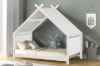 Picture of BLAKE Kids House-Shaped Twin Bed (White Frame with Canvas Canopy)