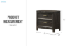 Picture of MONTEREY Solid Mindi Wood Veneer 2-Drawer Nightstand