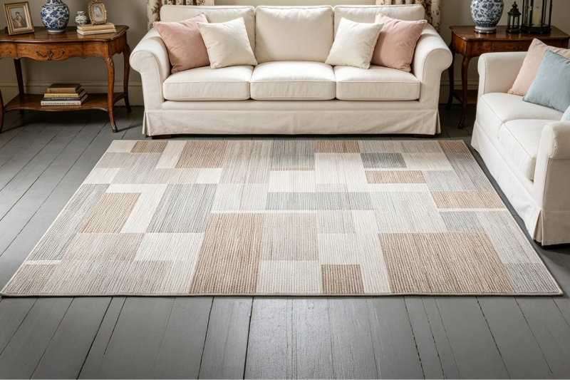 Picture of ORLAN 90.5"x63"/118"x94.5" Rug (Square Block)