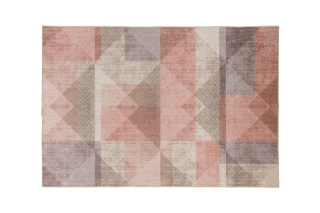 Picture of 398-014 ELEMENT Brilliant Rug (Pink Geometric Print) - 118"x94.5"