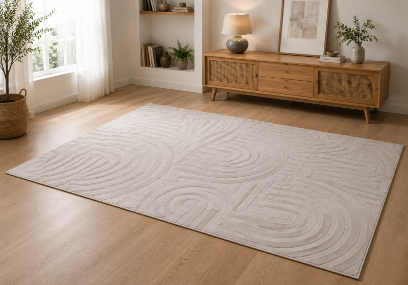 Picture of AVELIN 90.5"x63"/118"x78.5" Curved Line Rug
