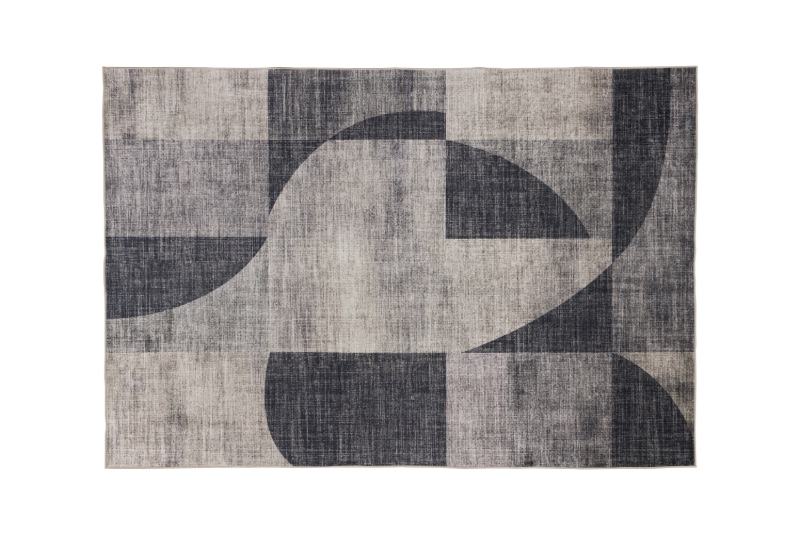Picture of 398-016 ELEMENT Brilliant Rug (Charcoal Abstract Print) - 118"x94.5"