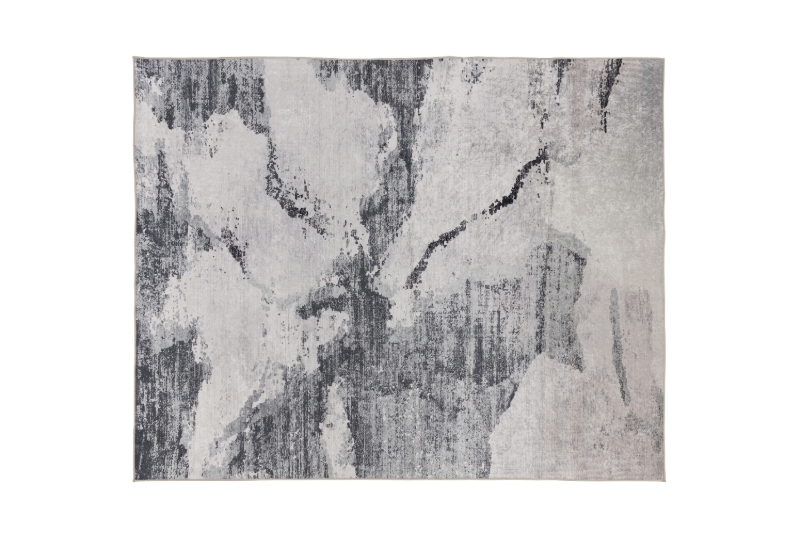 Picture of 398-017 ELEMENT Brilliant Rug (Grey Marble Print) - 90.5"x63"