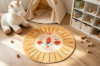 Picture of FABLE D39.5" Cartoon Washable Rug (Lion Printed)