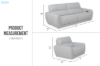 Picture of BENTON Dual Motor Power Recliner Sofa Range with Adjustable Headrest and USB Type-C Ports