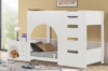 Picture of WESLY Twin-Twin Bunk Bed with Pet‑Friendly Movable Side Cabinet (White)