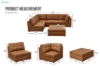Picture of AUSTEN Fabric Modular Sectional Sofa Range (Brown Gold) - 3PC Combo Set (Armlessx1 + Arm Facing Leftx1 + Arm Facing Rightx1)