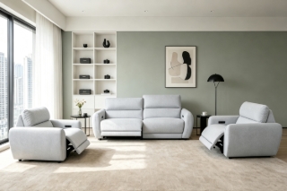 Picture of BENTON Dual Motor Power Recliner Sofa Range - Armchair + Armchair + Sofa Set