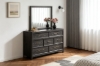 Picture of MONTEREY Genuine Mindi Wood Veneer 7-Drawer Dresser with Mirror