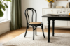 Picture of RAYMON Solid Beech Wood Dining Chair with Rattan Seat (Black)