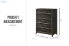 Picture of MONTEREY Solid Mindi Wood Veneer 5-Drawer Chest