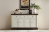 Picture of VANTO 4-Door 3-Drawer Buffet/Storage Cabinet with Charging Station