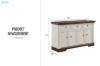 Picture of VANTO 4-Door 3-Drawer Buffet/Storage Cabinet with Charging Station