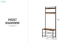 Picture of PIVOT Hall Tree with Shoe Bench, Coat Rack & Shelves (27.5"x13"x69")