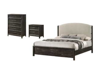 Picture of MONTEREY Genuine Mindi Wood Veneer Bedroom Combo Set - 3PC Queen Size