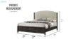 Picture of MONTEREY Solid Mindi Wood Veneer Bed Frame in Queen/Eastern King Size
