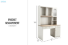 Picture of ZORA 47" 3-Drawer 2-Door  Study Desk with Shelf