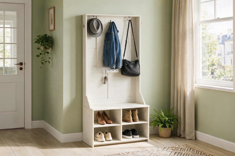 Picture of AXIS Hall Tree with Shoe Storage Bench & Coat Rack (31.5"x15.5"x67")