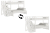 Picture of WILLY Convertible Twin-Twin/Twin-Double Bunk Bed with Storage Staircase (White)