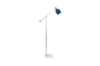 Picture of BELL185 Glass & Metal Floor Lamp with Marble Base & Adjustable Arm and Shade