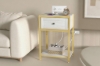 Picture of LATCH 1-Drawer 1-Shelf Side Table with Dual Power Outlets & USB Ports (White)