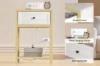 Picture of LATCH 1-Drawer 1-Shelf Side Table with Dual Power Outlets & USB Ports (White)