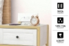 Picture of LATCH 1-Drawer 1-Shelf Side Table with Dual Power Outlets & USB Ports (White)