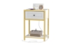 Picture of LATCH 1-Drawer 1-Shelf Side Table with Dual Power Outlets & USB Ports (White)