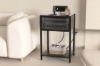 Picture of LATCH 1-Drawer 1-Shelf Side Table with Dual Power Outlets & USB Ports (Dark)