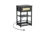 Picture of LATCH 1-Flip Door 2-Shelf Side Table with Dual Power Outlets & USB Ports