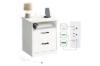 Picture of LATCH 2-Drawer Nightstand/Side Table with Dual Power Outlets, USB & Type-C Ports