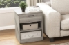 Picture of LATCH 1-Drawer Nightstand/Side Table with Dual Power Outlets, USB & Type-C Ports (Grey)