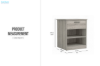 Picture of LATCH 1-Drawer Nightstand/Side Table with Dual Power Outlets, USB & Type-C Ports (Grey)