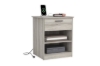 Picture of LATCH 1-Drawer Nightstand/Side Table with Dual Power Outlets, USB & Type-C Ports (Grey)