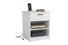 Picture of LATCH 1-Drawer Nightstand/Side Table with Dual Power Outlets, USB & Type-C Ports (White)