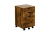 Picture of LUKAN 3-Drawer Mobile File Cabinet (Rustic Brown)